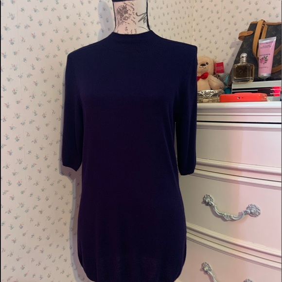 Donna Karan Mock Neck Thin Sweater - Picture 6 of 9